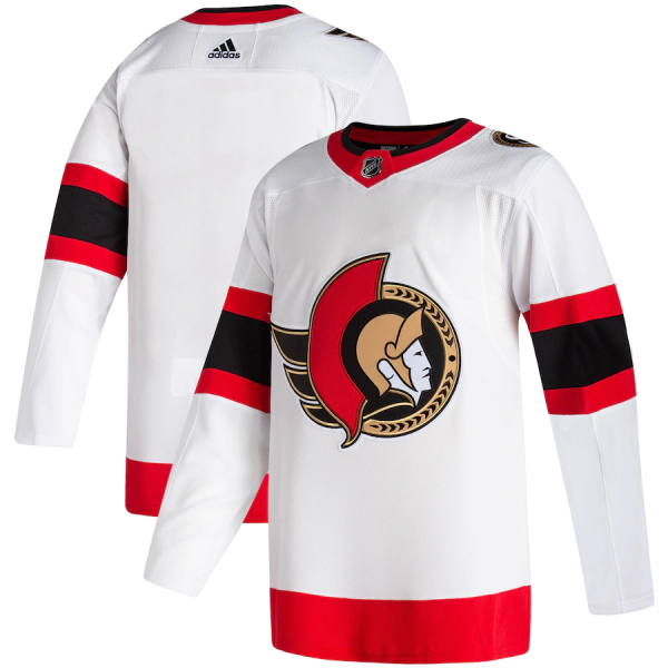 Herren Ottawa Senators Eishockey Trikot Blank Weiß Auswärts 2020 21